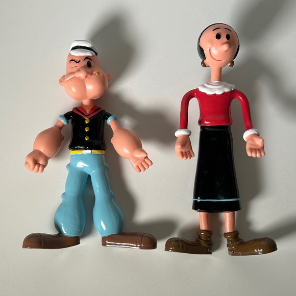 4 Figurines/Statuettes Popeye Olive Mimosa 23cm KFS/TM Hearst 1997